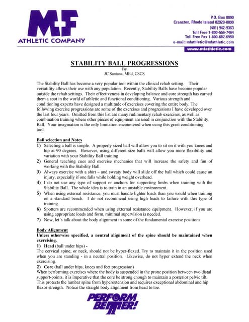 Stability ball