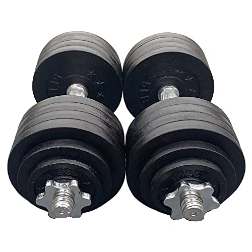 Unipack One Set of 2x52.5Lbs Adjustable Weight Dumbbell Cast Iron Total 105Lbs
