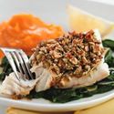 10 Healthy and Yummy Almond Recipes | Almond-&amp;-Lemon-Crusted Fish with Spinach