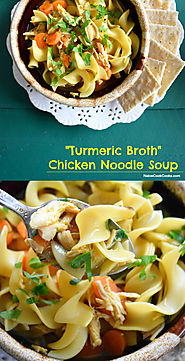 Healthy Chicken Soup Recipes | Chicken Noodle Soup In Turmeric Broth