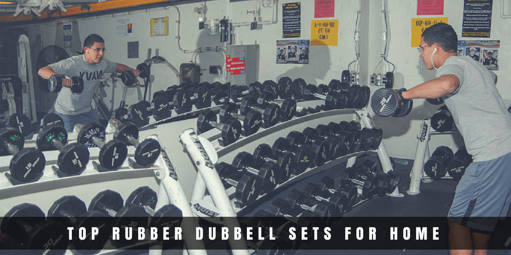 rubber dumbbell set