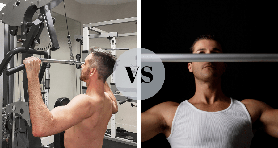 two men doing lat pulldown and pull up